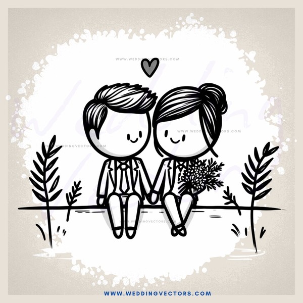 two people sitting together with plants on their sides
