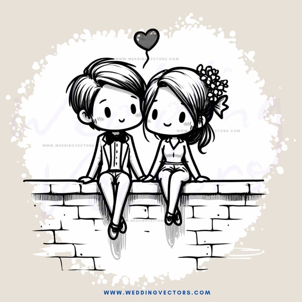 two people sitting on a brick wall