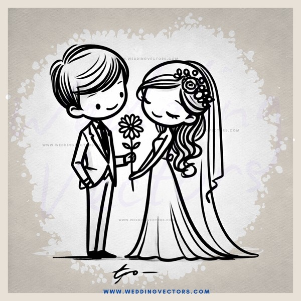 a bride and groom share their first kiss