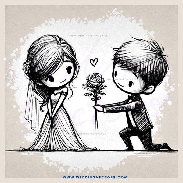 a girl and boy sharing a flower