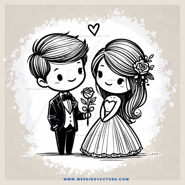 a young couple exchanging flowers