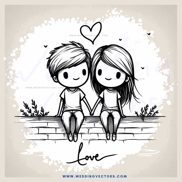 love birds sitting on bricks