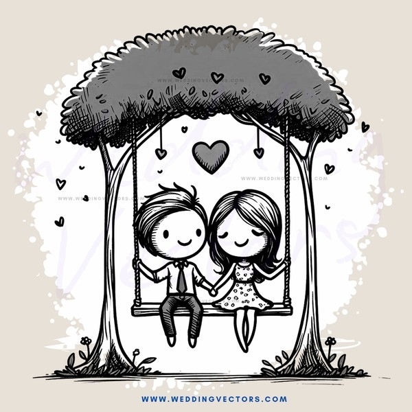 a couple in a hanging gazebo