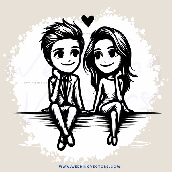 a couple sitting on a bench smiling at each other