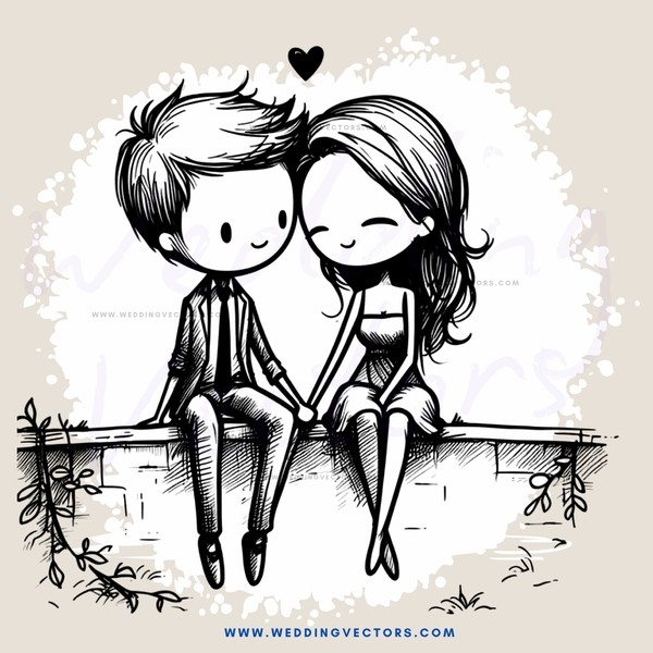a couple sitting on a ledge