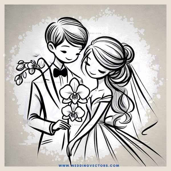 a couple holding flowers in their hands