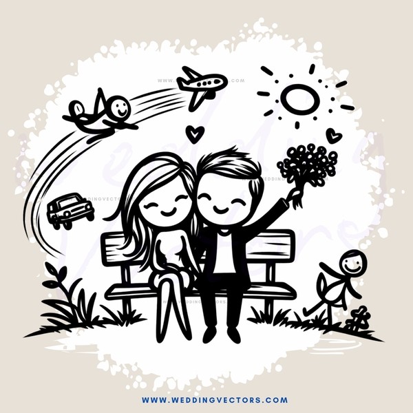 lovebirds on a bench