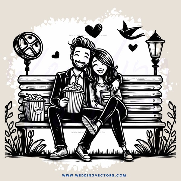 a couple enjoying a day out on a park bench