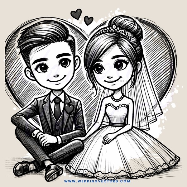 young couple posing together for picture