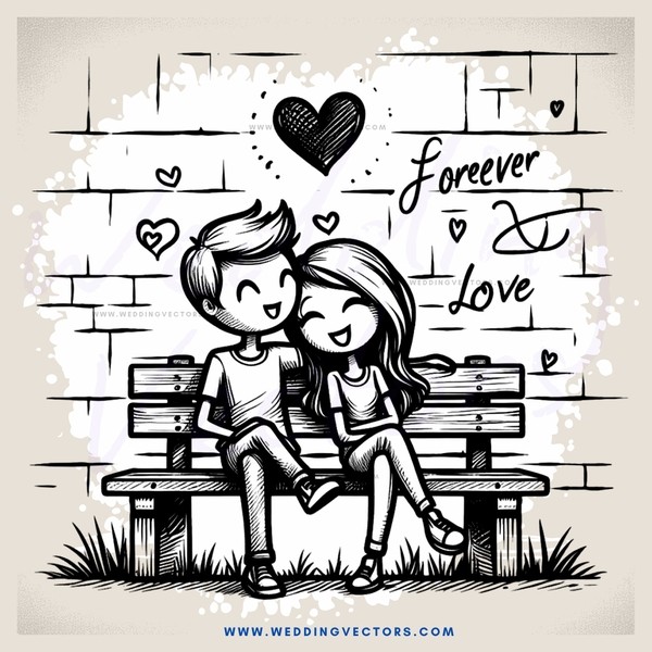 everlast love bench with kissing boyfriend and girlfriend