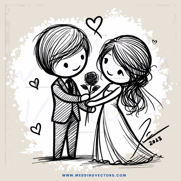 a couple holding hands and smiling with roses
