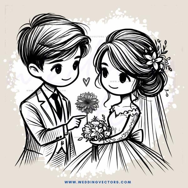 a bride and groom share their happiness