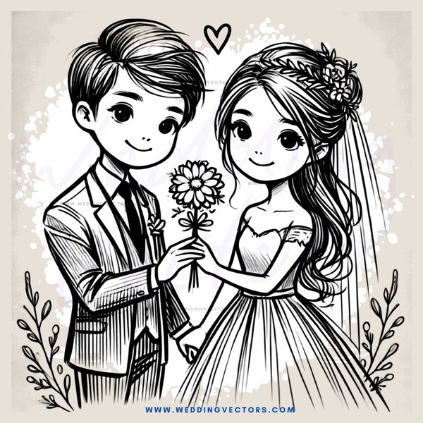 couple holds flowers in hand
