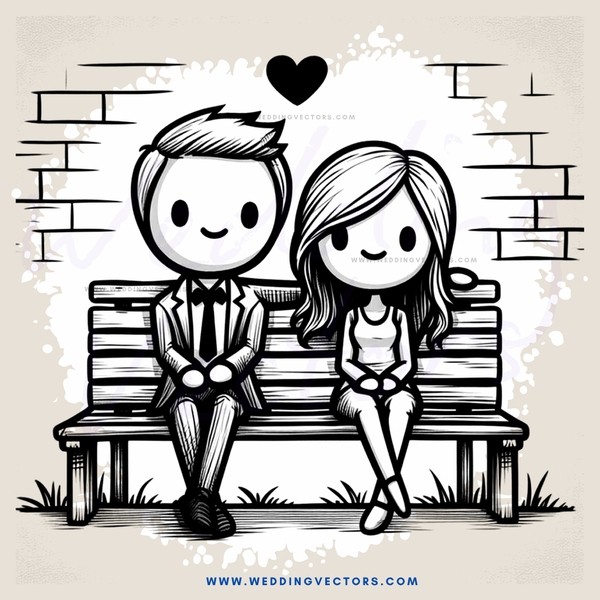 a man and woman sitting on a bench