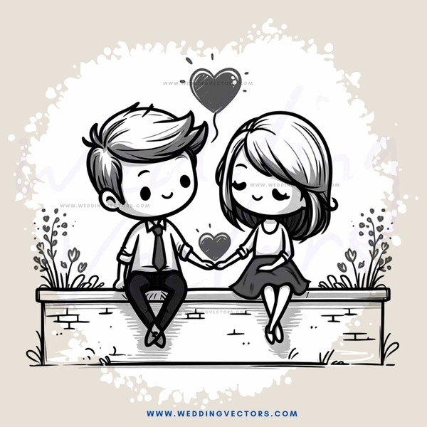 a boy and girl sitting on a bench