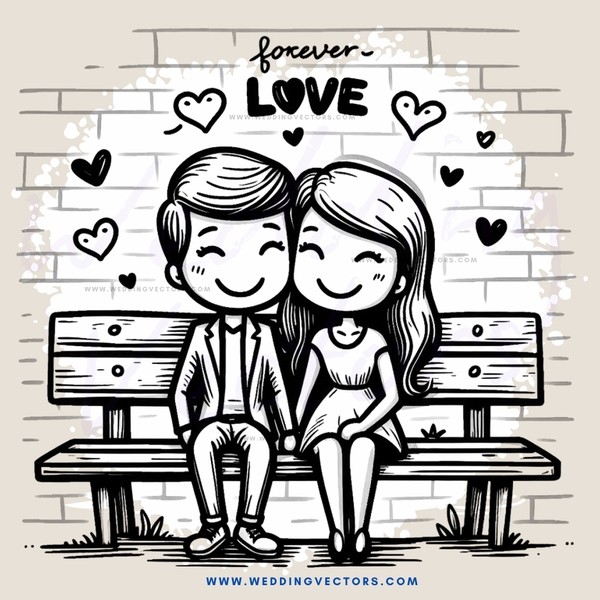 forever love cartoon poster