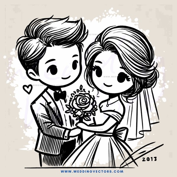 couple with rose and heart symbols in 2013 edition