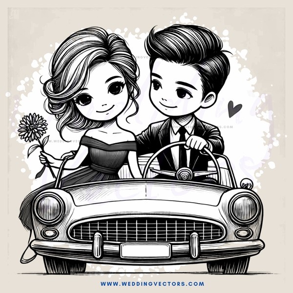 a boy and girl share a car ride