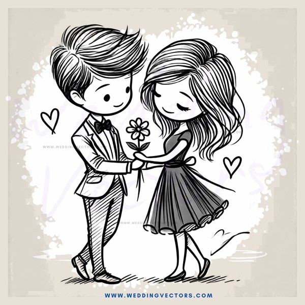 a boy and girl hugging