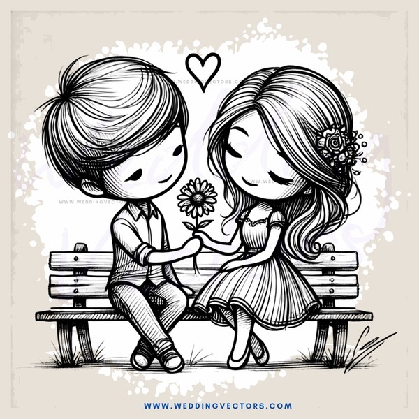 boy and girl on bench