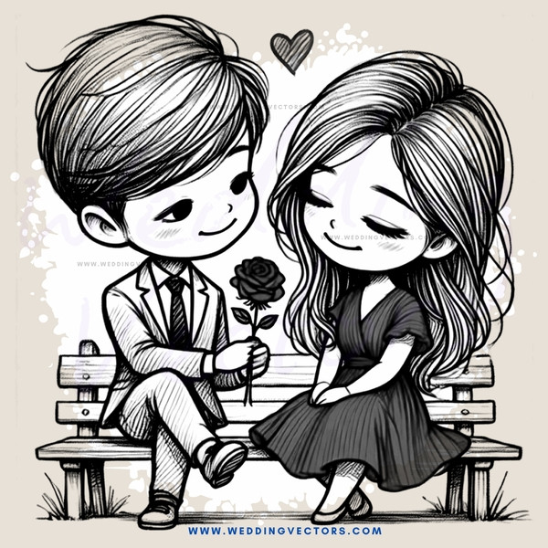 boy and girl sitting on bench