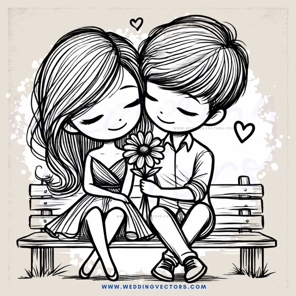 couple on bench sharing moment