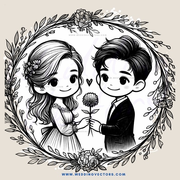 love story in flowers