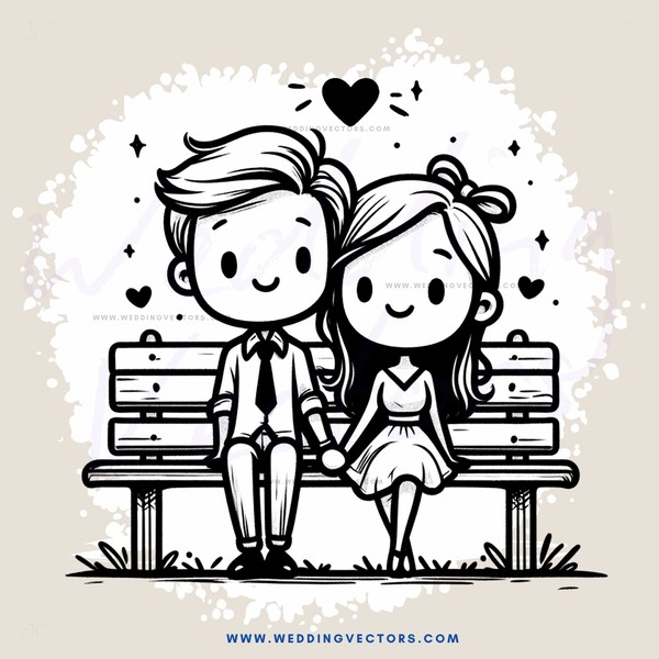 lovers on a bench