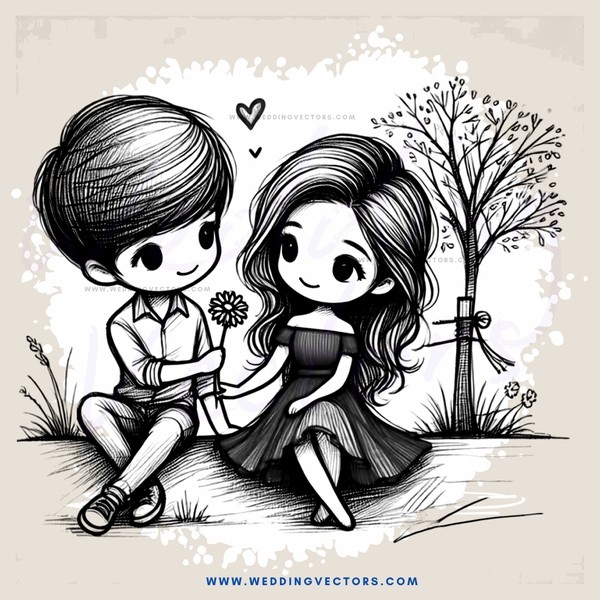 love in nature with two children