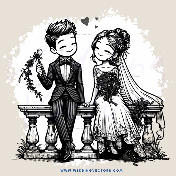 couple sitting on a bench with flowers and leaves in his hands
