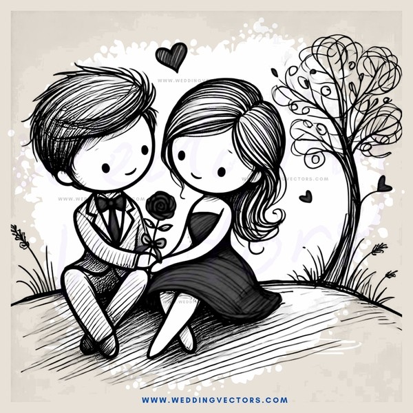 two people sitting on a hill