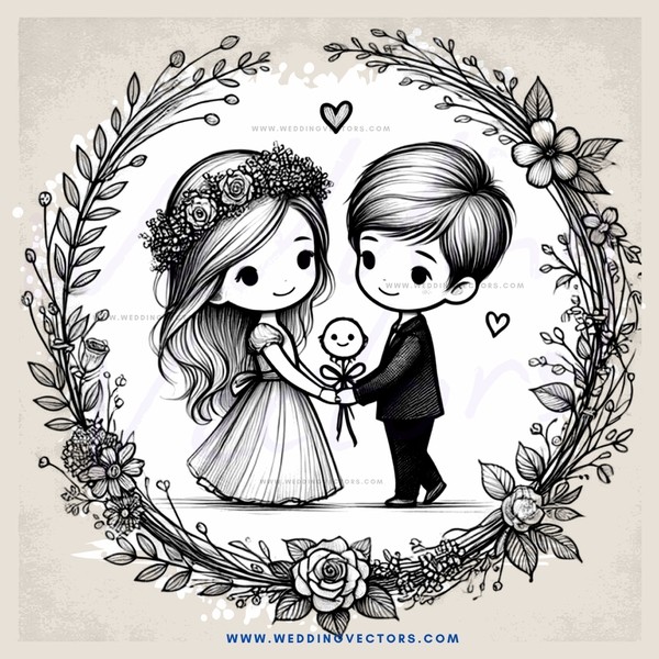 engagement portrait with bride and groom