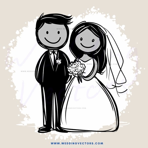 wedding couple smiling