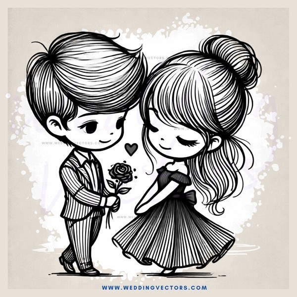 love story in black and white