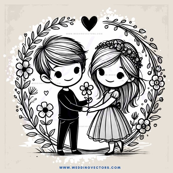 boy and girl standing together