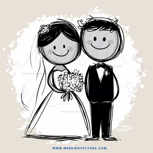 wedding picture with flowers in the hands