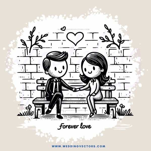 a couple's eternal love in black and white
