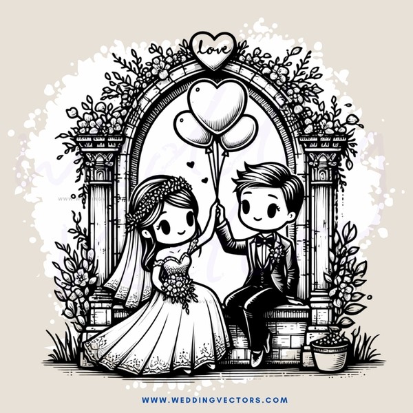 a bride and groom's kissing picture