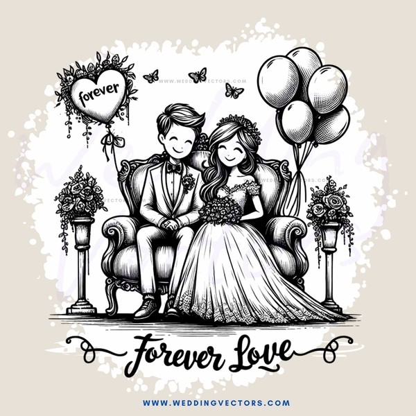 forever love couple cartoon