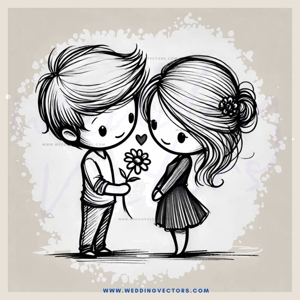 boy and girl flower bouquet
