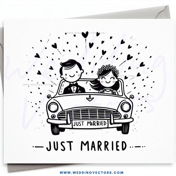 a wedding announcement card