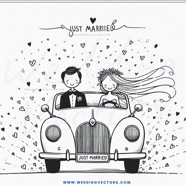 just married (car)