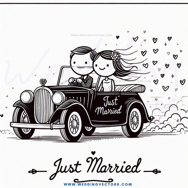 just married tile decoration