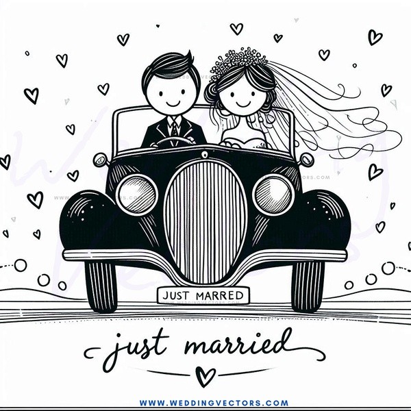 just married clip art