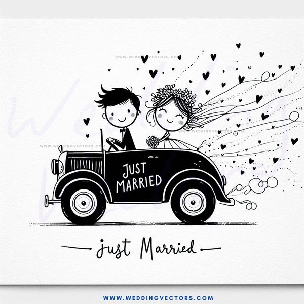 just married truck
