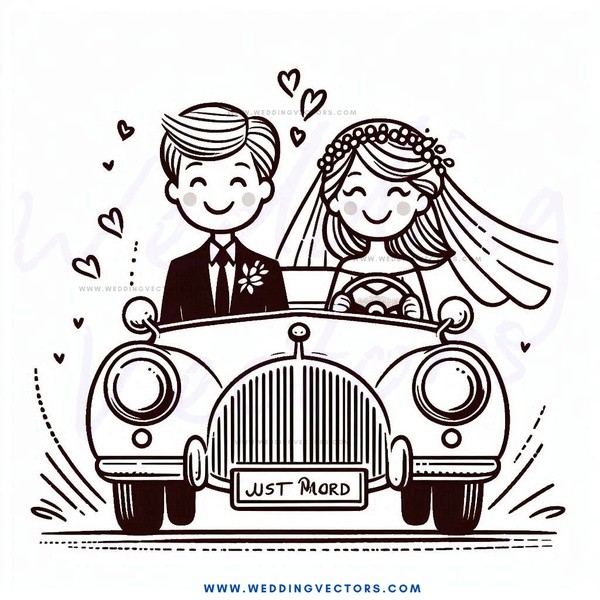 the wedding car ride!