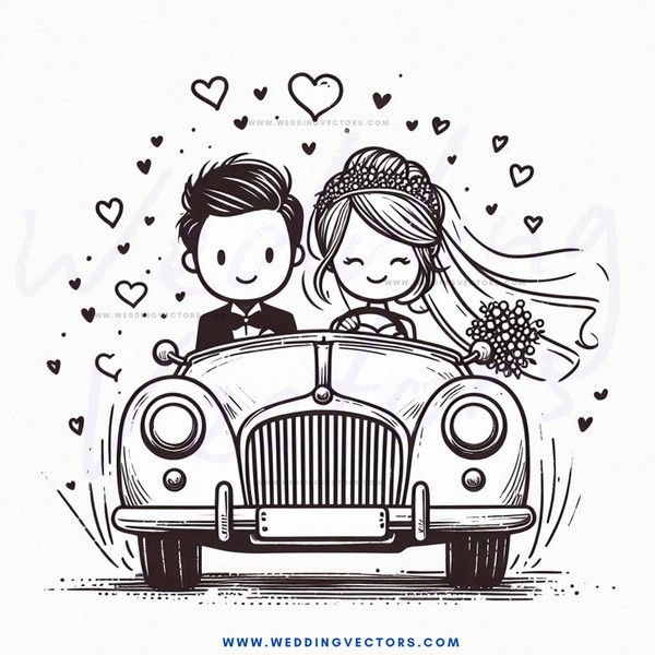 a car with two people in it.