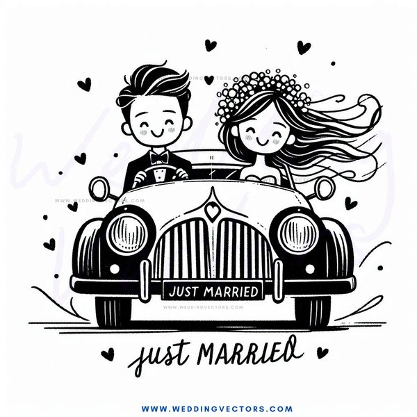 just married couple picture