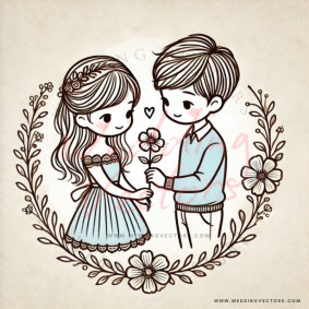 love wedding vectors 6328