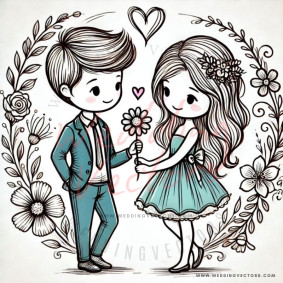 love wedding vectors 6396